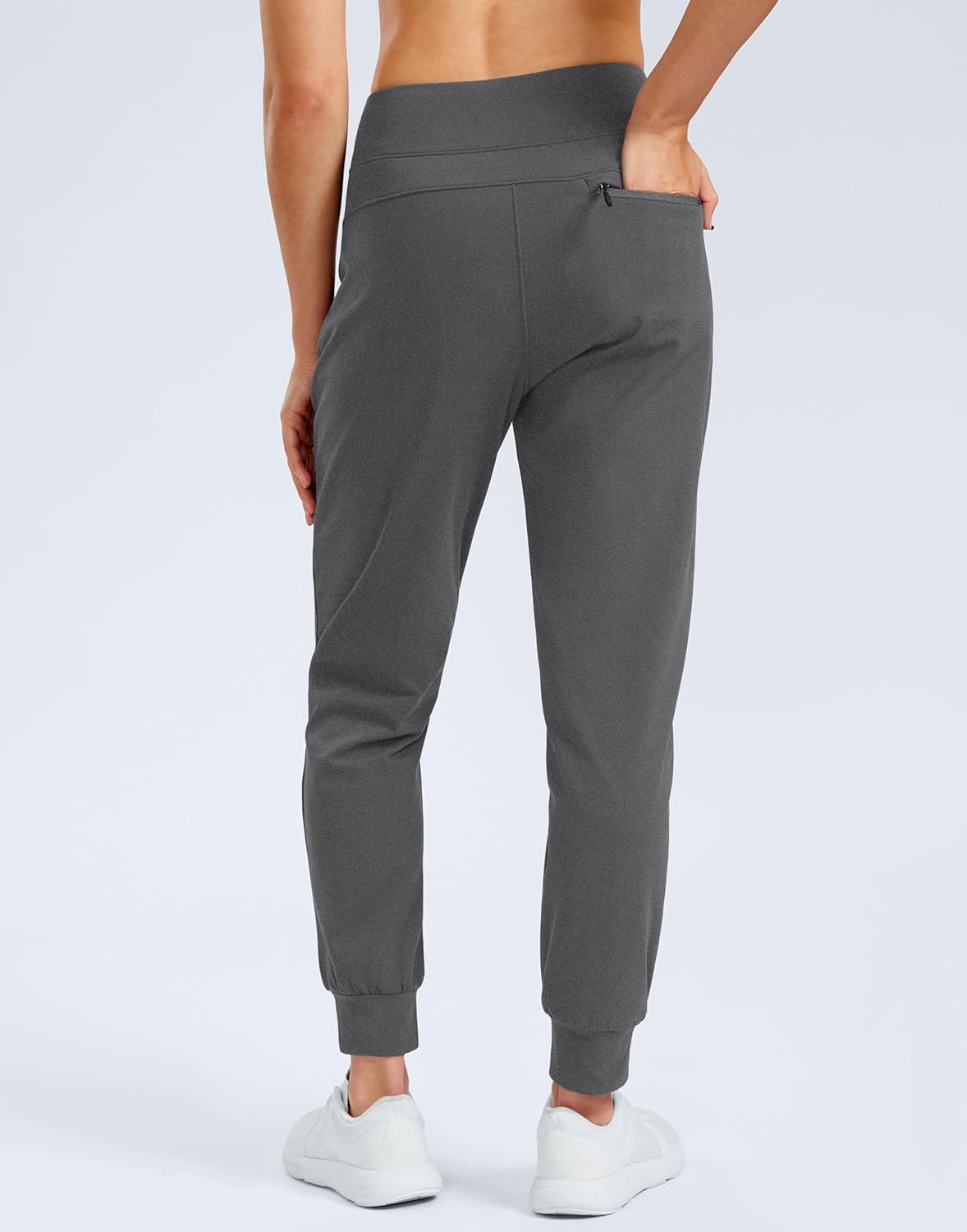 G Gradual Women's Fleece Lined Joggers Water Resistant Hiking Pants High Waisted Winter Thermal Sweatpants 3 Zipper Pockets - Image 2