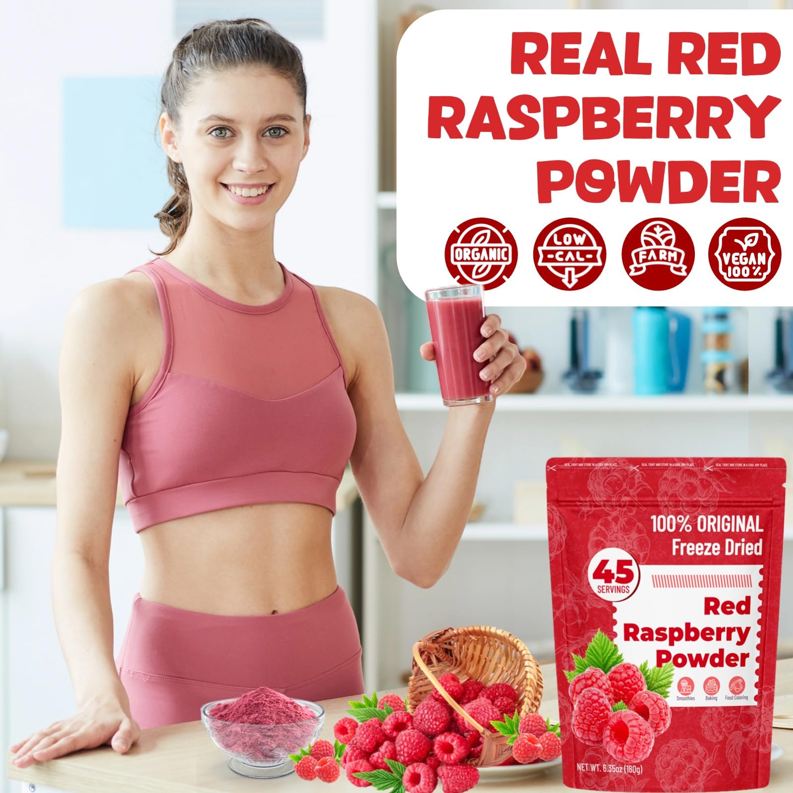 Snapklik.com : 6.35Oz Freeze Dried Raspberry Powder - Original Red ...