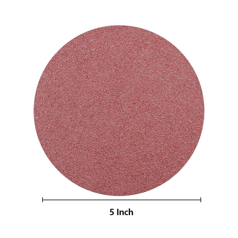 20pcs 5 pouces disque de papier abrasif rond 60/80/100/120/240 disques de papier abrasif crochet boucle papier abrasif outils abrasifs papier ponceuse, 20pcs 60Grit, h