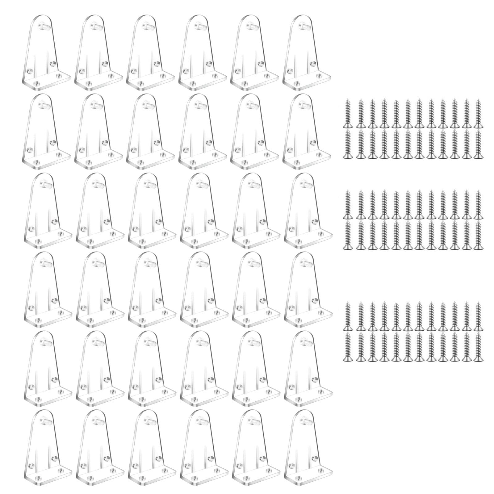 Tsophreniq 12 / 36Pcs Clear Window Blinds Hold Down Brackets Bottom Rails Hold Clips Positioning Hook Replacements Easy Installation Blinds Bottom Brackets