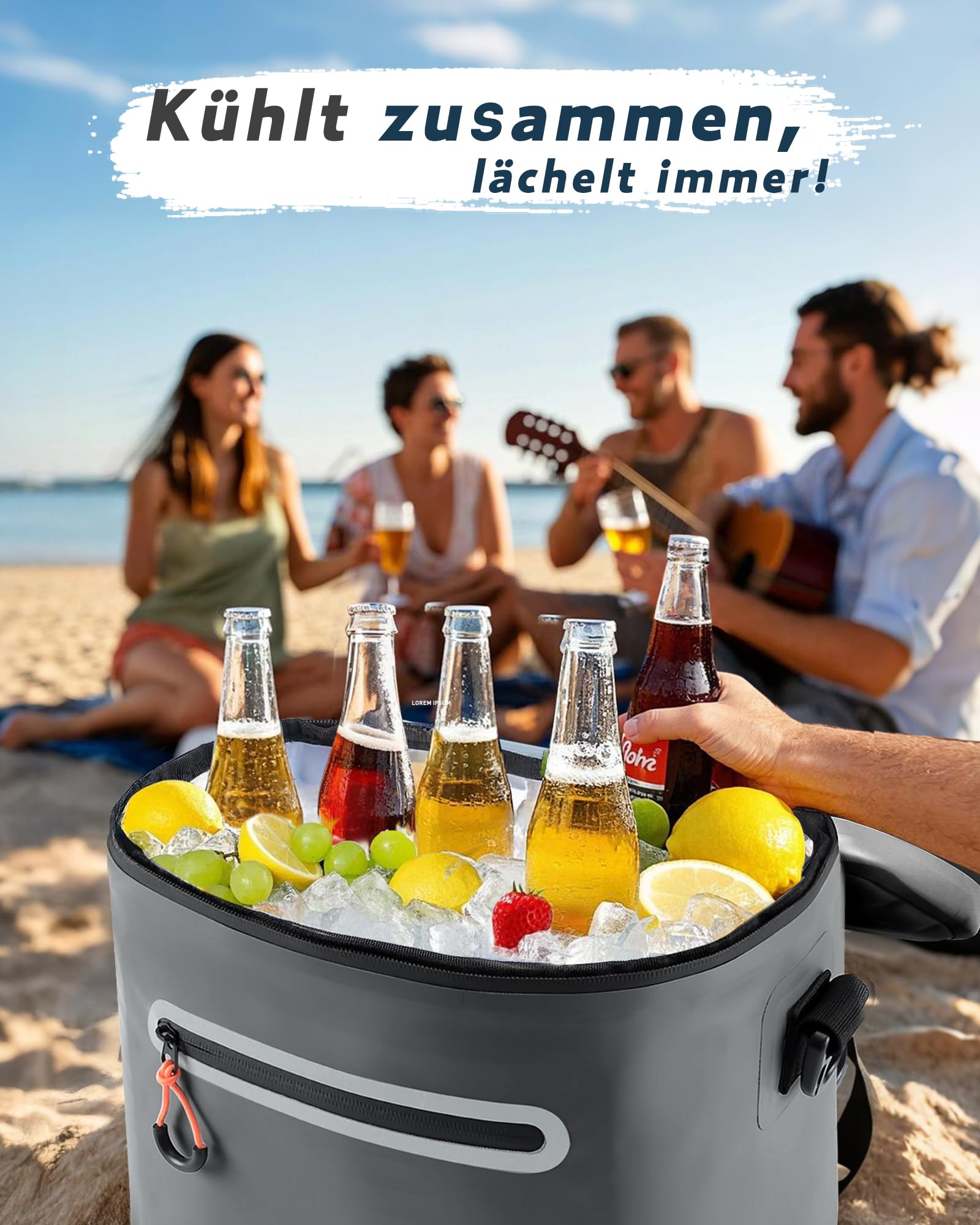 Kühltasche 7/14/24L - Isoliert & Wasserdicht | Tragbare Mini-Kühltasche mit Thermo-Iso-Schicht | Leicht für Camping, Picknick, Strand & Grillen - Auslaufsicher & langlebig