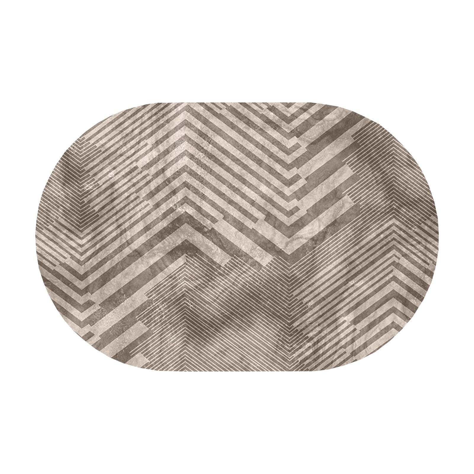 Tapis ovale moderne 130x160 cm antidérapant et élégant pour salon et chambre