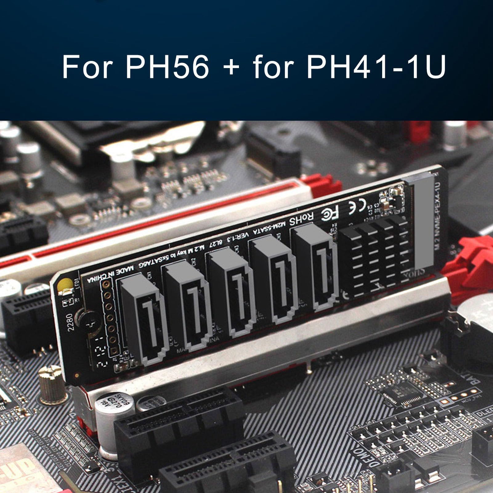 Karta Rozszerzeń PCIe X16, Karta Rozszerzająca JMB585 PCIe na 6G, Karta Rozszerzeń Kontrolera Hosta Dysków PCIe X16 4, Karta Adaptera PCIe NVME