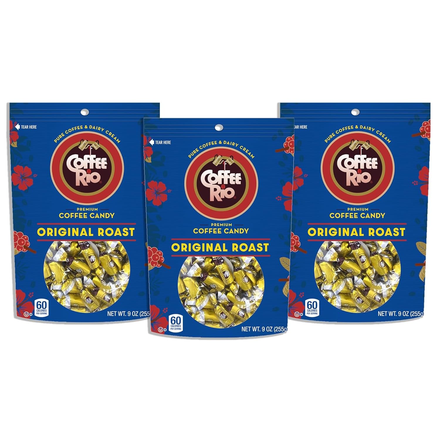 Coffee Rio Candy Pack of 3 9 Ounces Made with Real Coffee and Cream, Kosher Candy (Original Coffee)
