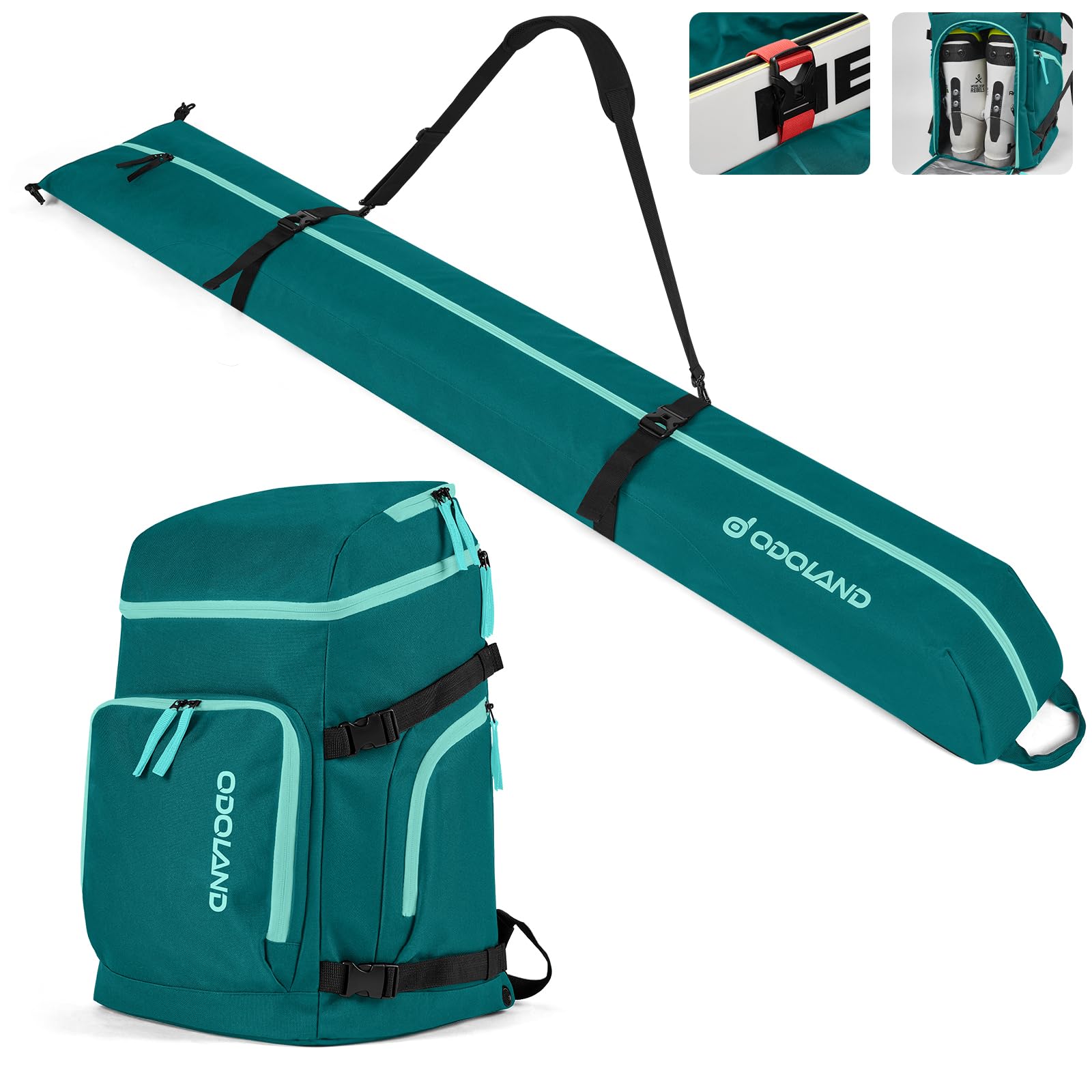 Amazon.co.jp: Odoland 防水スキーバッグ＆ブーツケース セット