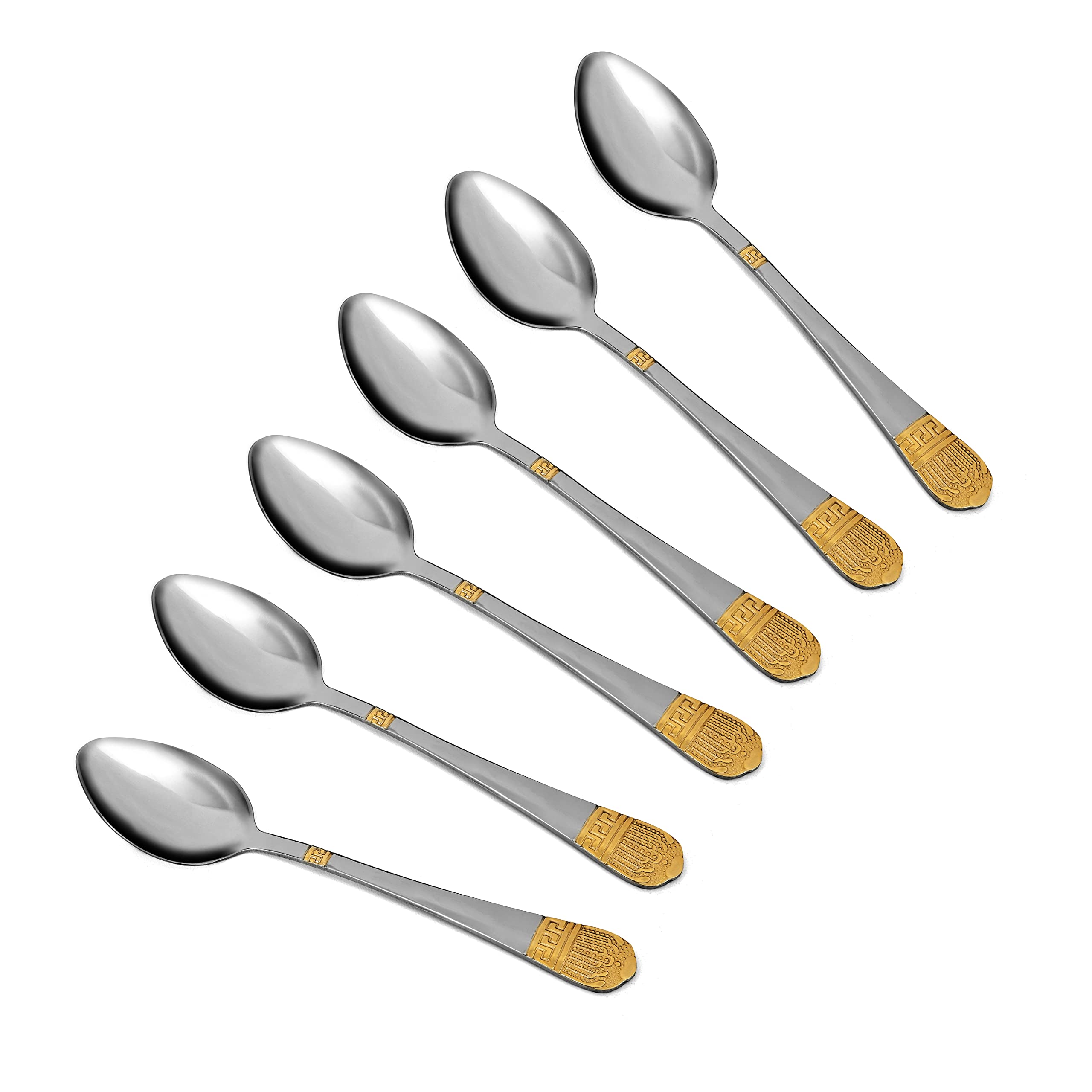 6 Cuillères à Café Longues En Inox - 18,6 Cm, Pour Mélanger Café, Thé, Cocktails, Pâtisserie