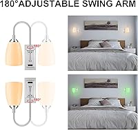 Vista 5 de HONWELL Lámpara de pared LED que funciona con pilas, para interiores, inalámbrica, 2 unidades, 2 unidades, control remoto, multicolor, aplique