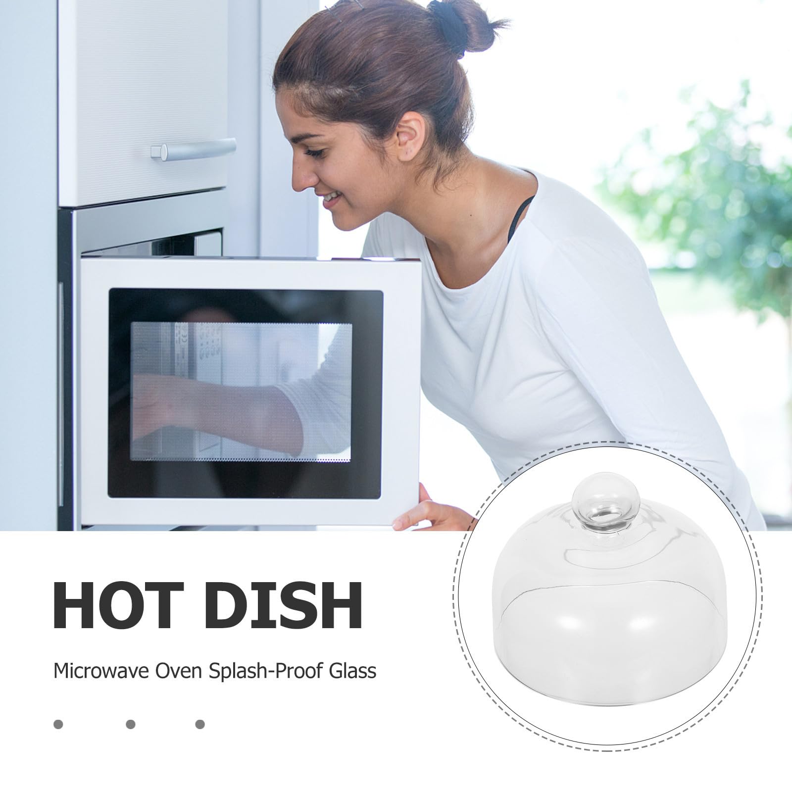 Tapa de Resistente al Calor para Microondas de 16 Cm Protección Antisalpicaduras y Fácil Mantenimiento para Cocina y Alimentos