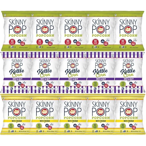 SkinnyPop - Palomitas de maíz originales bolsas individuales de tamaño de aperitivos Pop bocadillos saludables de palomitas de maíz sin gluten 05
