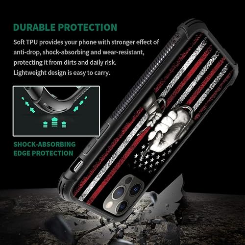 Miniatura 4 de DAIZAG Funda compatible con iPhone 11, funda de la bandera estadounidense de pesca para iPhone 11 para hombre y mujer, protección completa, a prueba