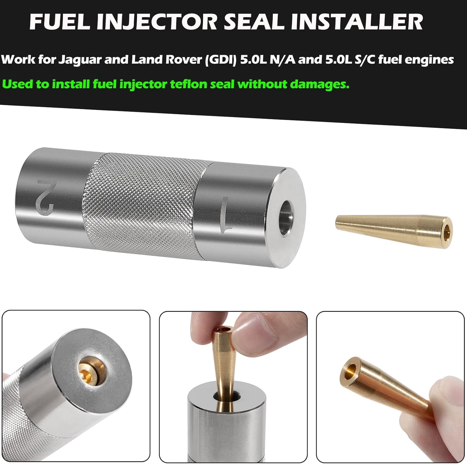 310-198 310-199 Outils d'installation de joint d'injecteur, convient aux moteurs Jaguar 3.0L et 5.0L, remplace les joints d'injecteur en téflon