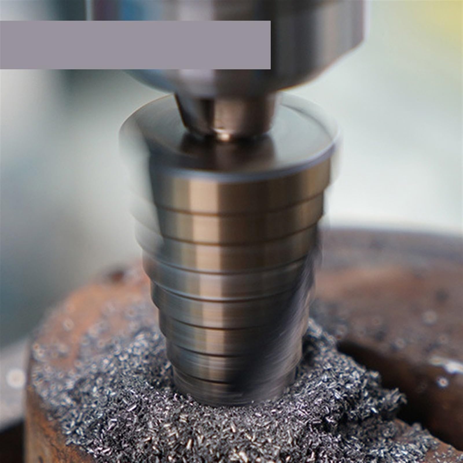 1Pcs M35 Cobalt TiALN Step Drill Bit Spiral Groove 3 Flutes Quick Change Shank Industrial for Stainless Steel(4-12mm(9 Steps),Straight Shank)