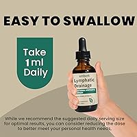 Vista 5 de Gotas de drenaje linfático, mezcla de hierbas de 2000 mg con saúco y diente de león de equinácea, apoya el drenaje linfático, el sistema