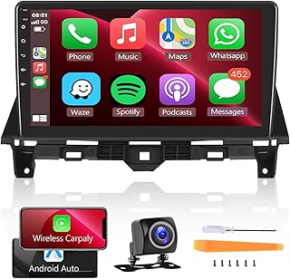 for Honda Accord 8th 2008-2012 Android Car Radio Stereo with Wireless Apple CarPlay Android Auto podofo 10.1 inch Touch Screen GPS Navigation Head Unit Support Bluetooth WiFi Backup Camera Mic