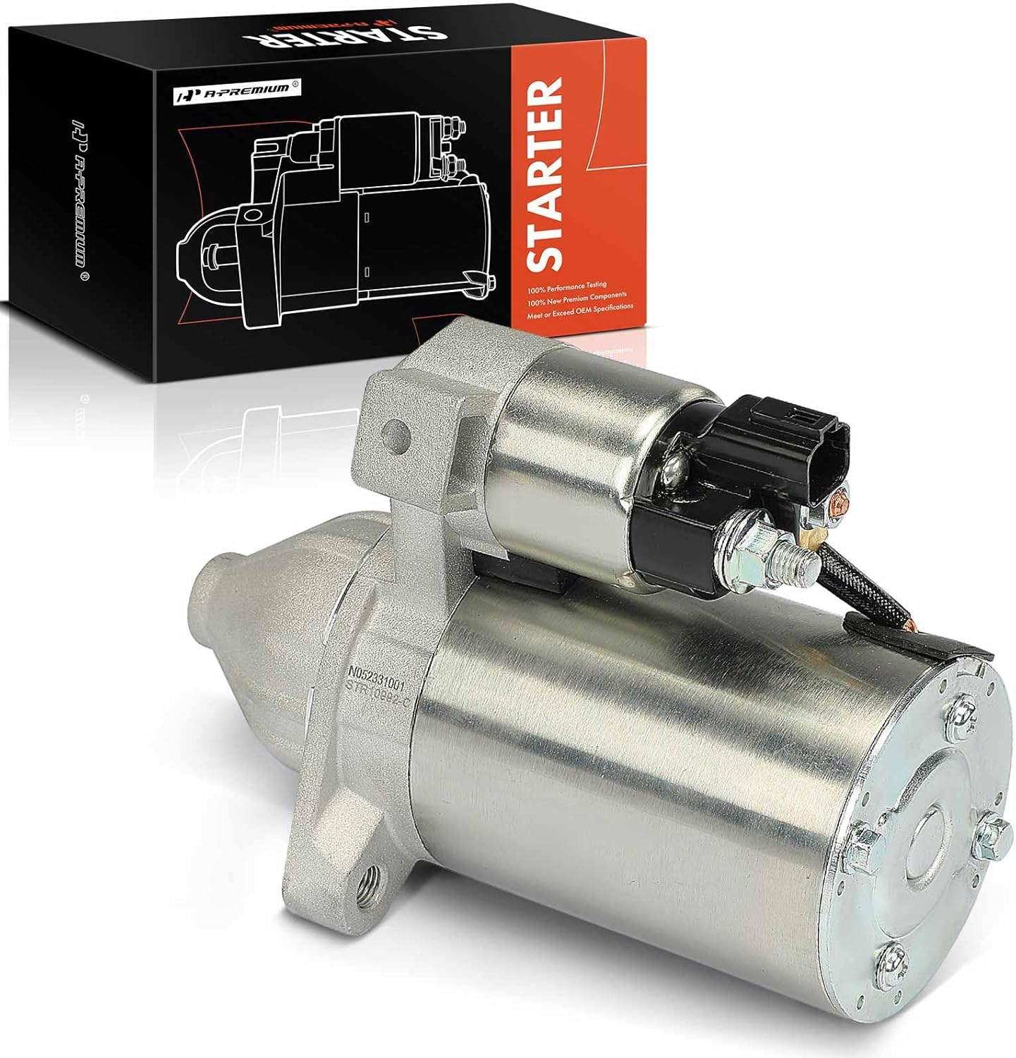 A-Premium Starter Motor Compatible with Kia Soul 2014-2019 1.6L, Rio 2016-2017, 12V 0.9KW 10-Teeth Clockwise, Replace# 361002B110, 361002B110RU