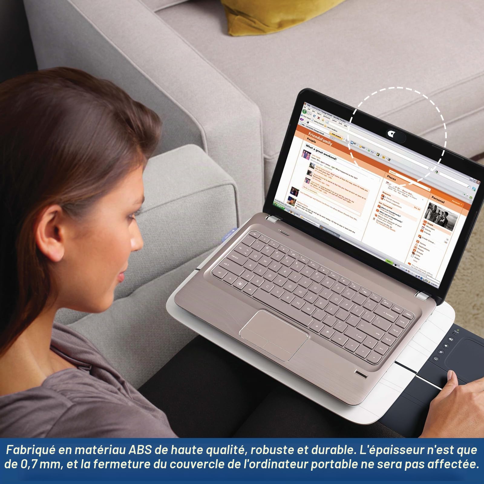 24 Articles Cache Camera Ordinateur,Cache Webcam PC Portable,Cache Camera Telephone,Convient aux Téléphones Mobiles, Tablettes et Ordinateurs Portables pour Protéger Votre Vie Privée (Noir)