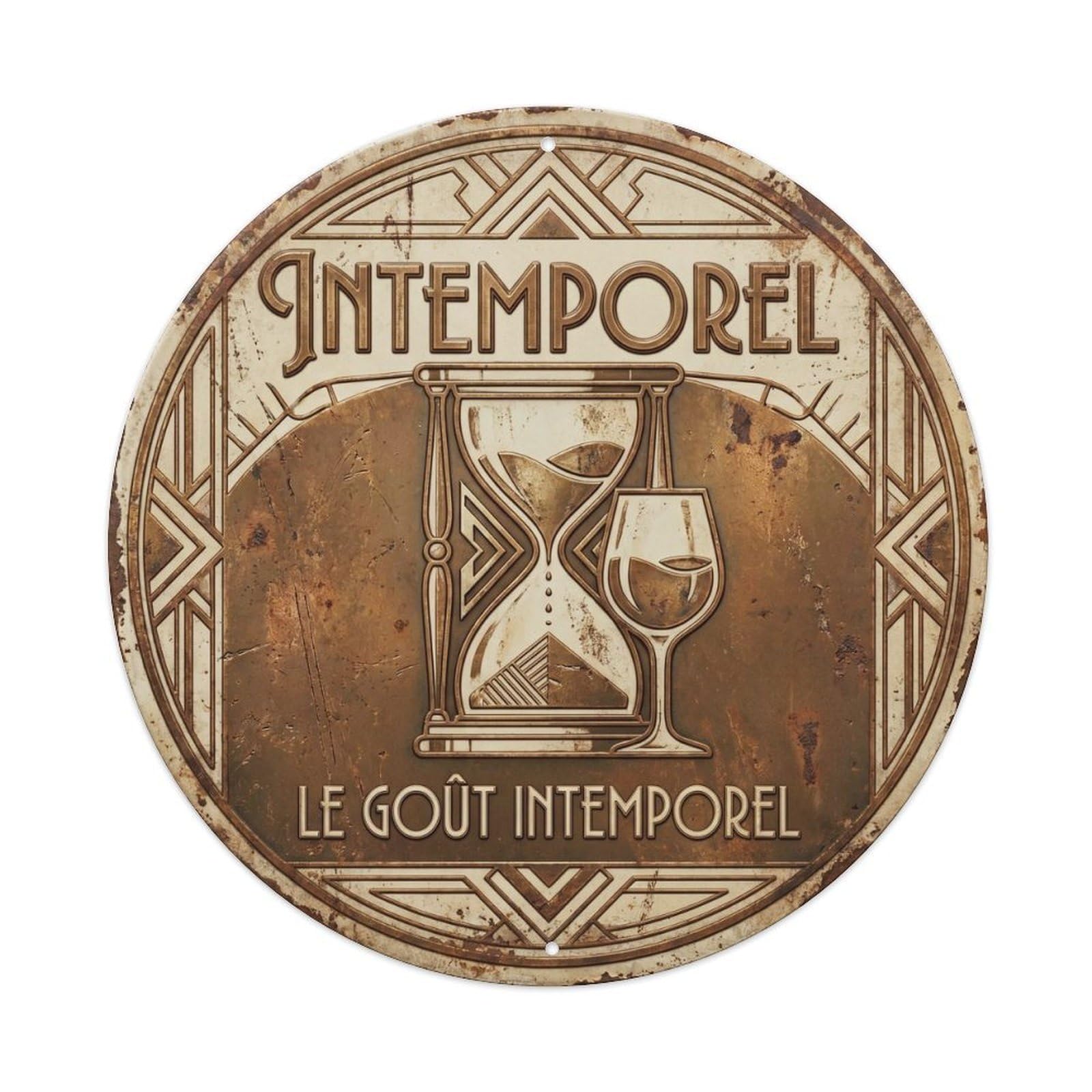Timeless Humorous Lounge Timeless Metal Tin Sign Plaque Wall Decor for Cafe, Club Bar, Office, Home Garden Round Metal Poster 8x8Inch