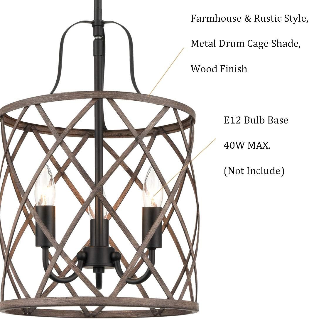Buу 1 gеt 1 Vintage Kitchen Ceiling Pendant Light,Farmhouse Drum Chandeliers for Dining Room,Adjustable Height,Wood Finish,3-Light 50% оƒƒ Dіѕсоunt Vintage Kitchen Ceiling Pendant Light,Farmhouse Drum Chandeliers for Dining Room,Adjustable Height,Wood Finish,3-Light