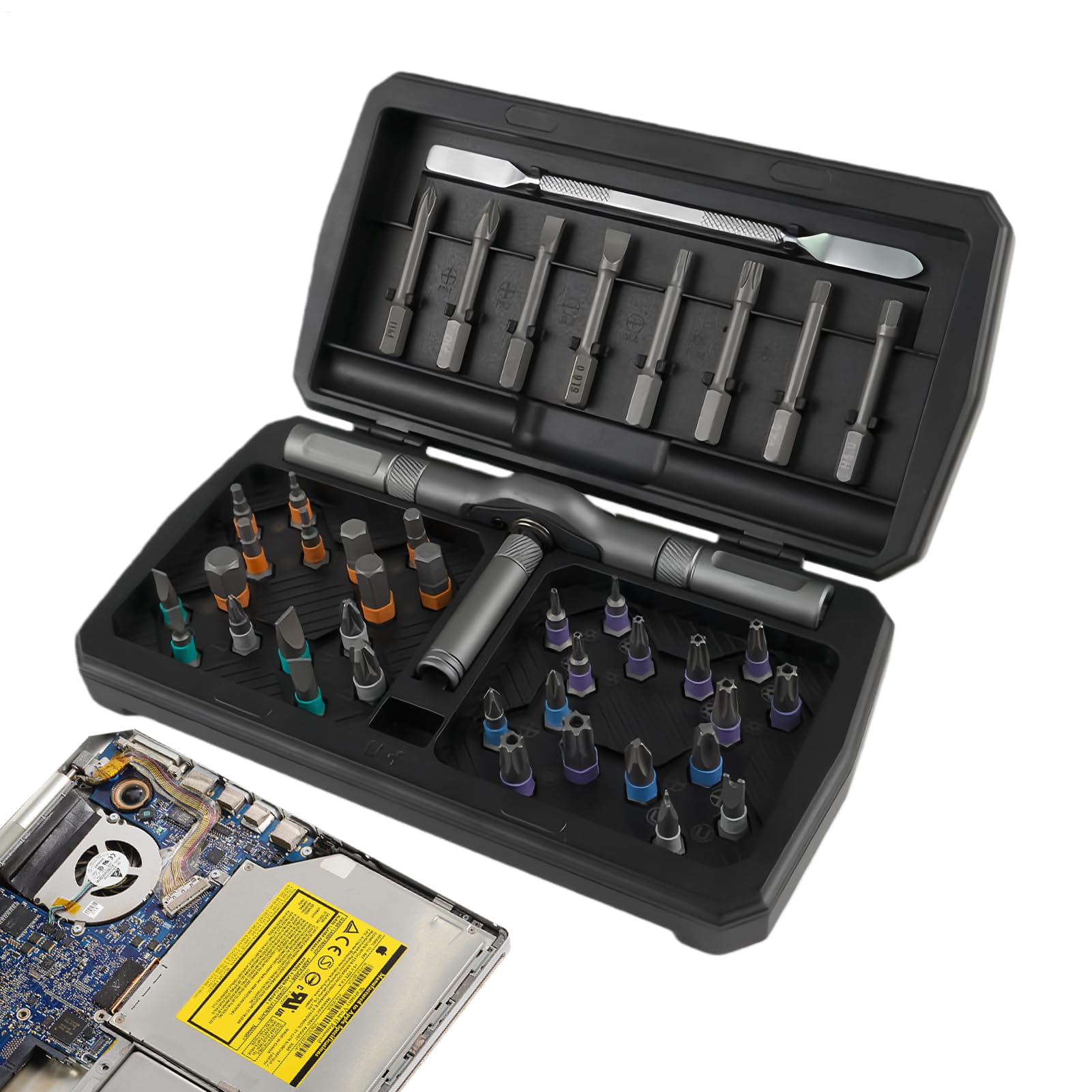 Magnetyczny Śrubokręt 43-W-1 Magnetyczne Przenośne Ręczne Narzędzie | Zestaw Śrubokrętów Z Grzechotką Do Naprawy Zegarków Okularów Rowerów Elektroniki Komputerów Mebli Domu