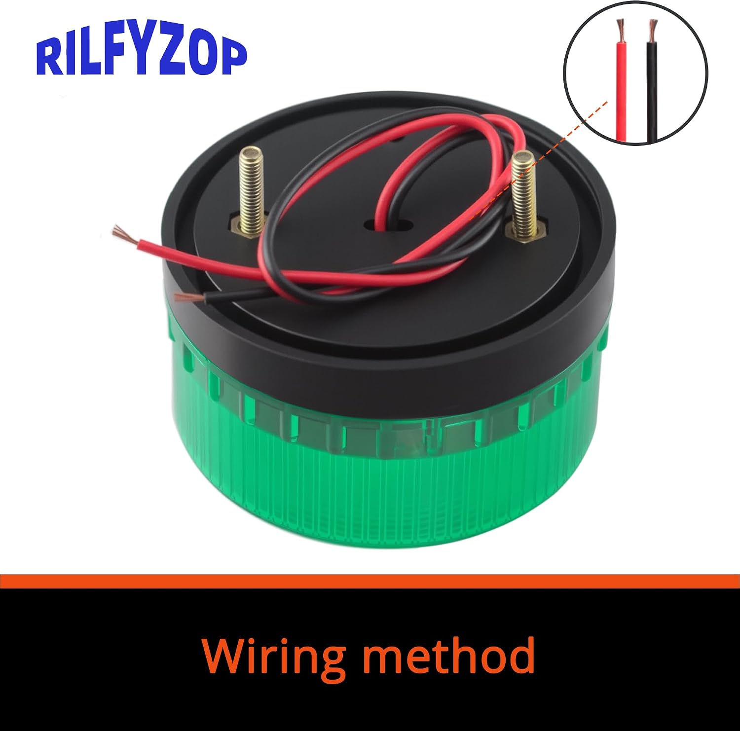 Industrial Round Beeper Warning Light D-5061-J Green AC 24V 75dB Flashing