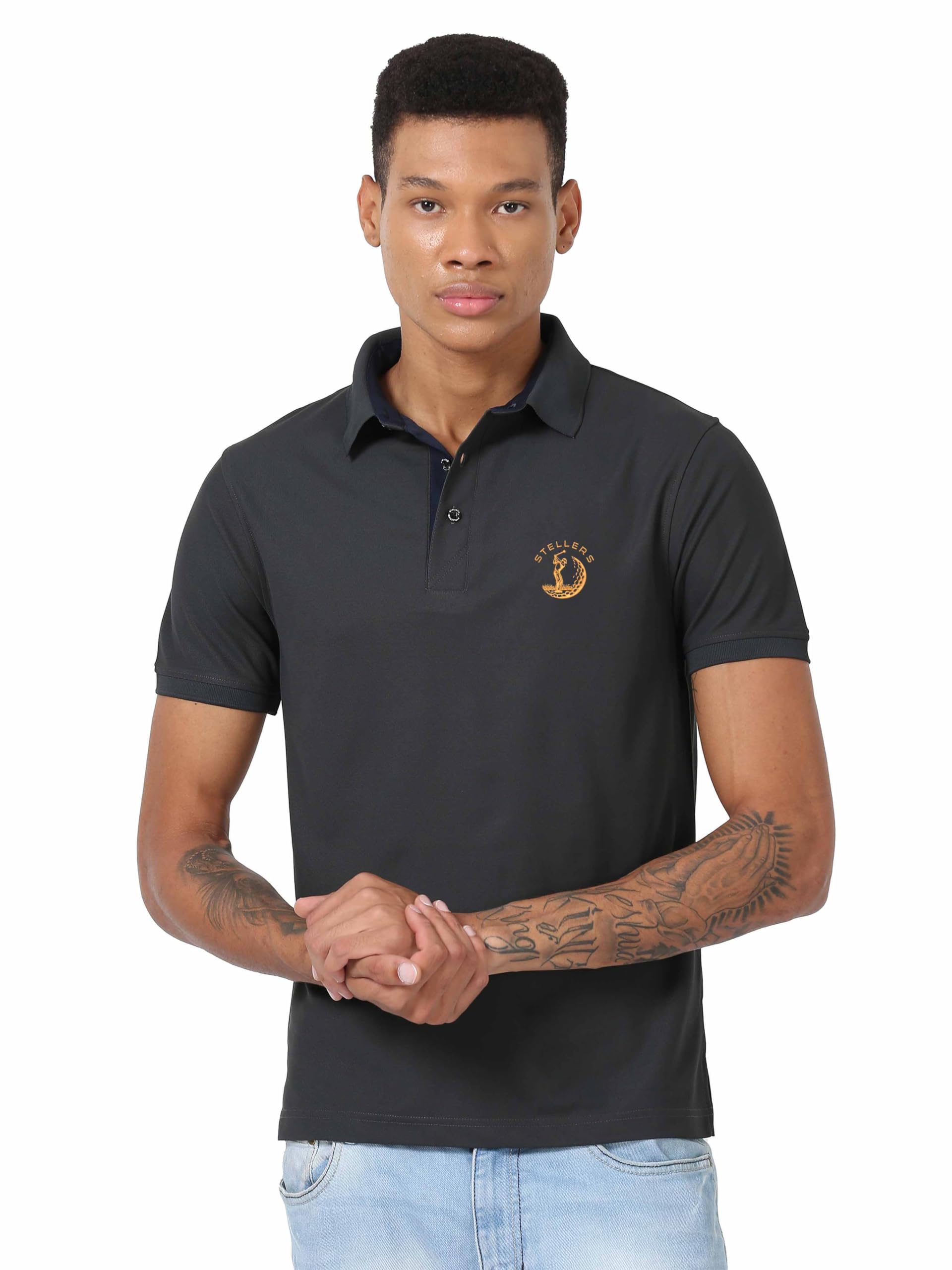 stellers Men's Premium Polo T-Shirt's |Feather Touch Feel |Regular Fit| Odour Resistant| Anti-Static| Wrinkle Free | Quick Dry | Stretchable | Lightweight | Sweat-Proof-picture-12