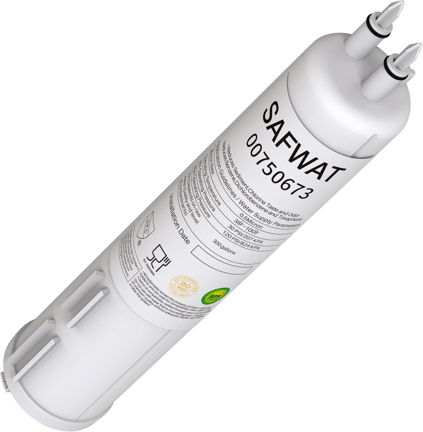 SAFWAT 00750673 Compatible with Thermador REPLFLTR20 Bosch 00750673 Refrigerator Water Filter (2 Pack)