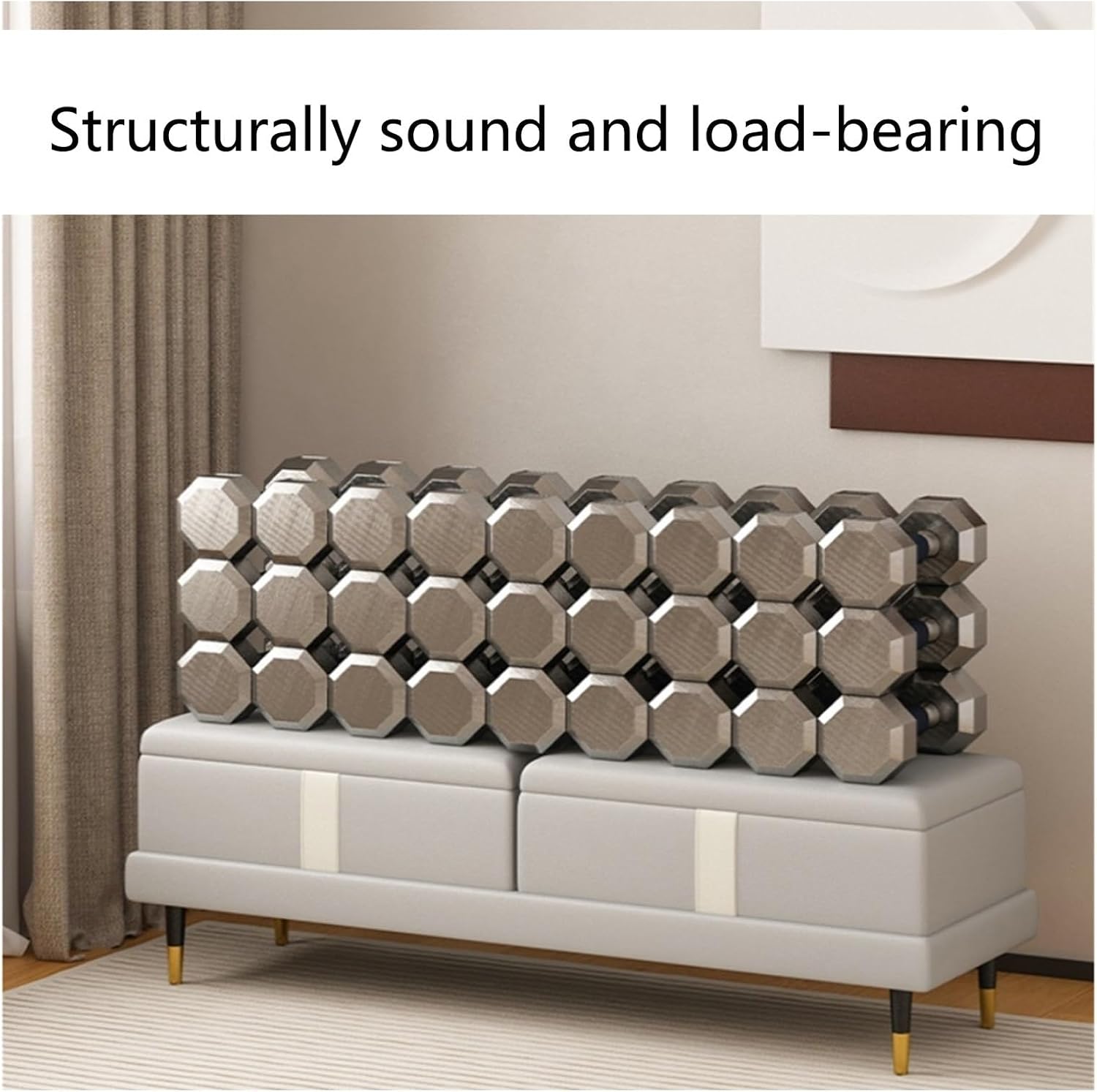 Window Bench Storage Sofa - Pouf for Bedroom End of Bed, Modern Faux Leather Sofa Bedroom Sofas for Foot of Bed, Upholstered Sofa with Gold Legs BedeindSofas (Orange,100 * 40 * 45cm)