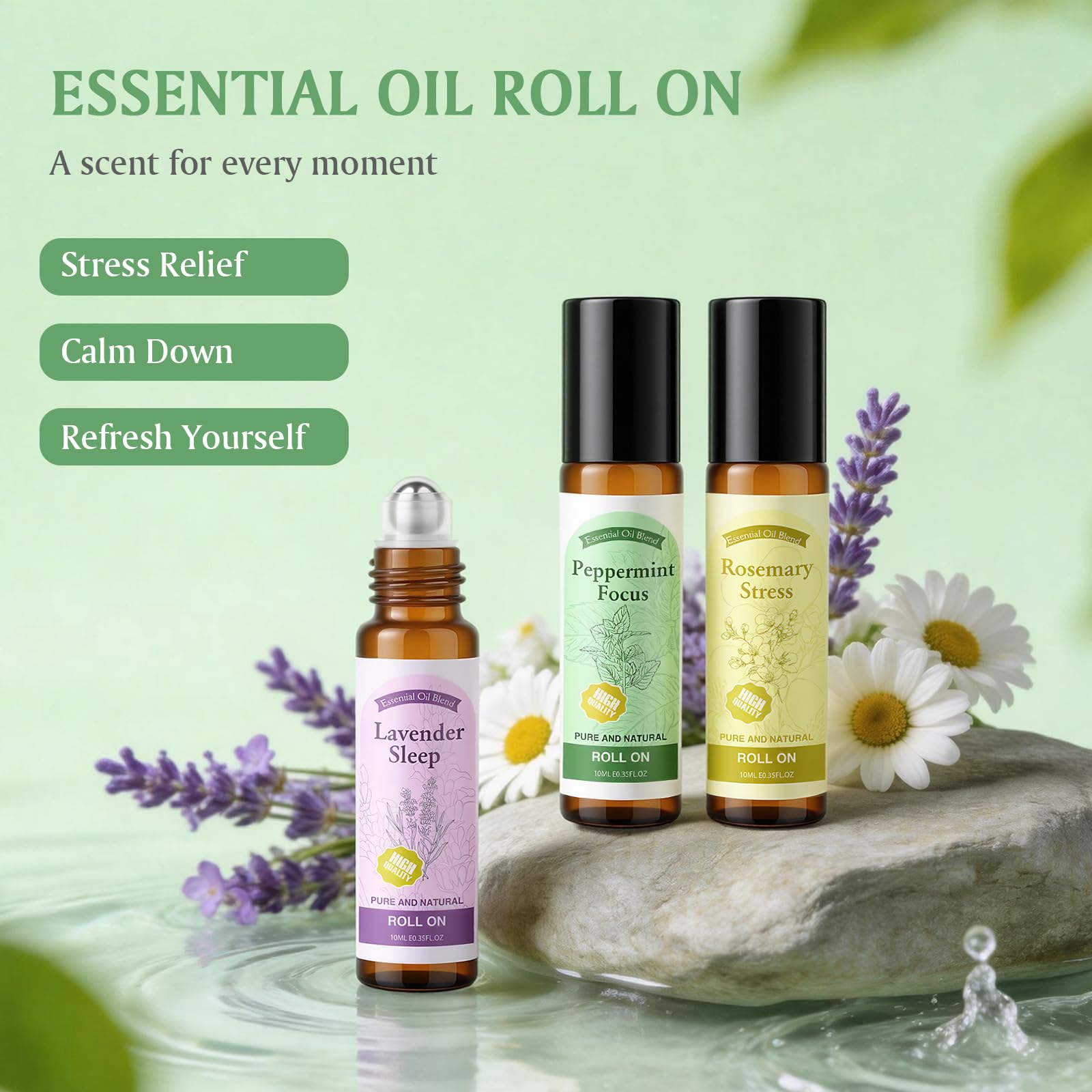 Zestaw olejków eterycznych w rolce – 6 x 10 ml, aromaterapia, naturalny pomysł na prezent dla samoopieki, dla matki i żony, prezent wellness dla kobiet, na Walentynki, urodziny, Boże Narodzenie, Dzień