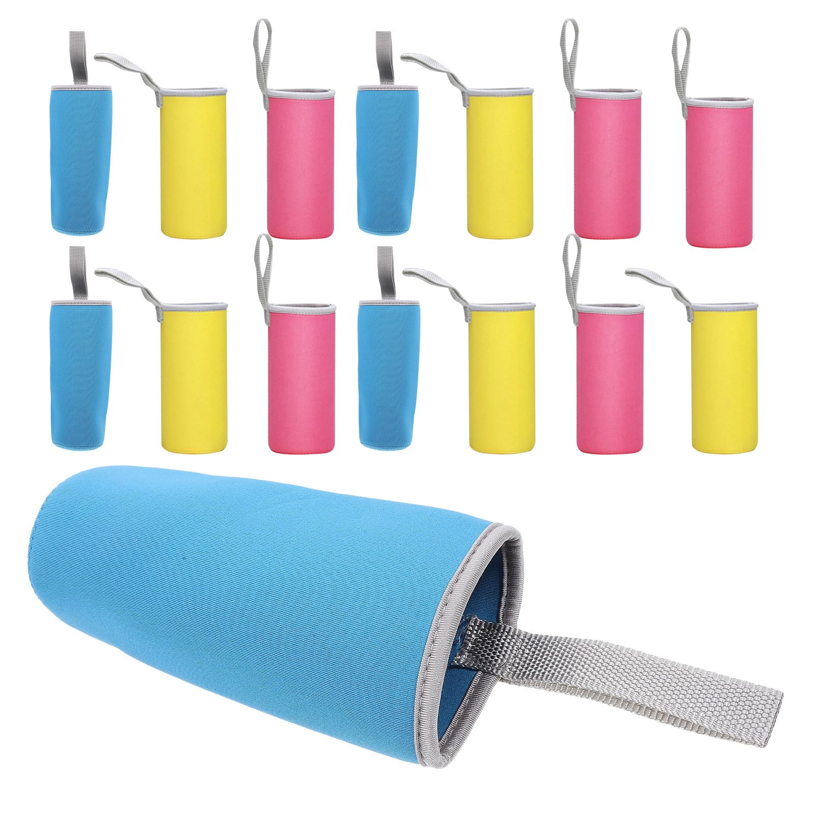Funda térmica para 15 botellas: vaso de vidrio aislante plegable de 593 ml con asa. Bolsa portátil para transportar botellas de agua deportivas para hombres y mujeres que practican