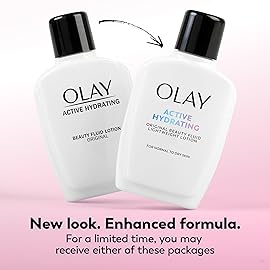 Olay Face Moisturizer, Active Hydrating Beauty Fluid Lotion, Original Facial Moisturizer, 4 Oz. (Pack of 2)
