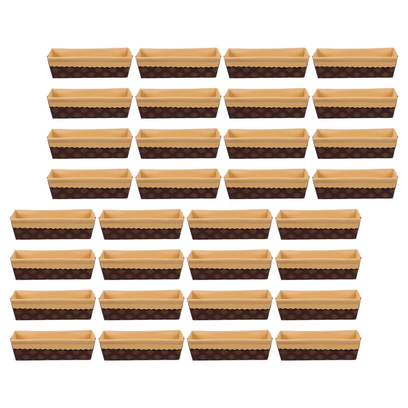 TIDTALEO Moldes de Papel Rectangulares en Forma de Barco para Hornear Pan, Resistentes al Aceite y Aptos para Microondas, Paquete de 50 Unidades para Cocinas y Fiestas