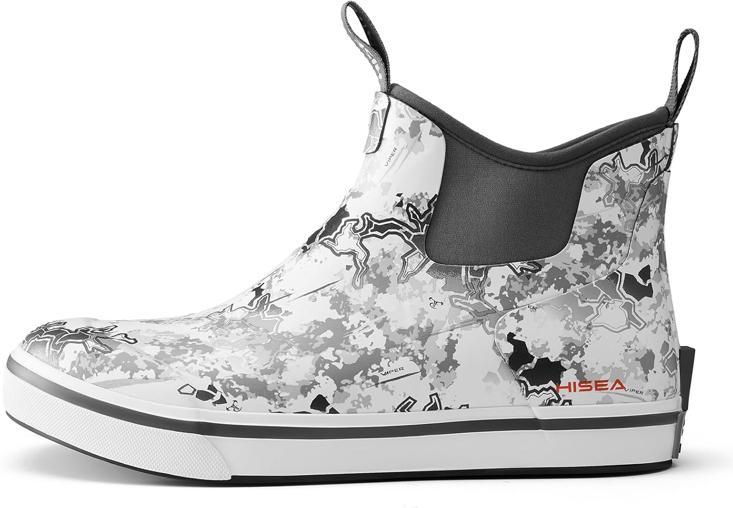 HISEA Men's Deck Rain Boots Saltwater Fishing Booties Waterproof Ankle Rain Boots with High Traction - Image 4