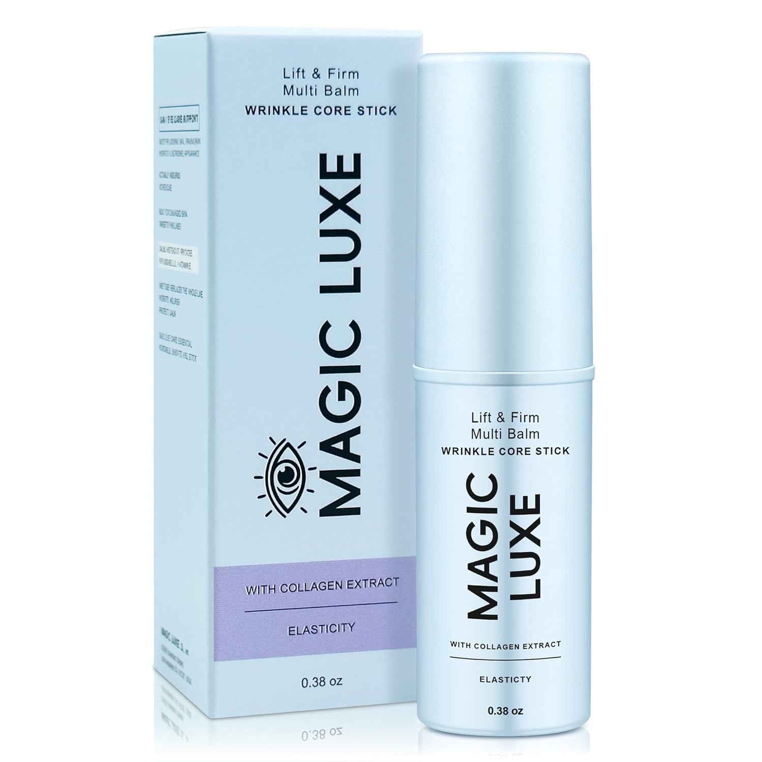 Magic Luxe Korean Under Eye Balm Stick, Luxe Under Eye Balm & Luxe Eye Cream Alternative, Hydrating Smoothing Multi Balm for Dark Circles, Puffiness & Fine Lines 0.38 Oz (Luxe Stick-1PCS)