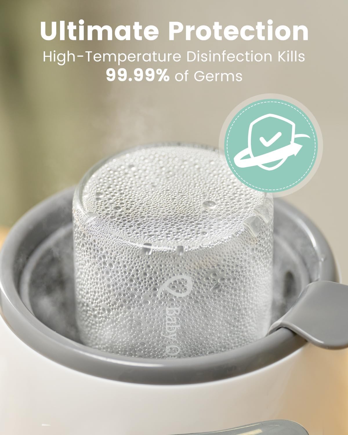 GROWNSY 10-in-1 Flaschenwärmer Baby Flaschenwärmer & Sterilisator für alle Flaschen, Schnelles Aufheizen, Präzise Temperaturkontrolle, Automatisches Abschalten – Für Milch, Brei, Auftauen – BPA-fre