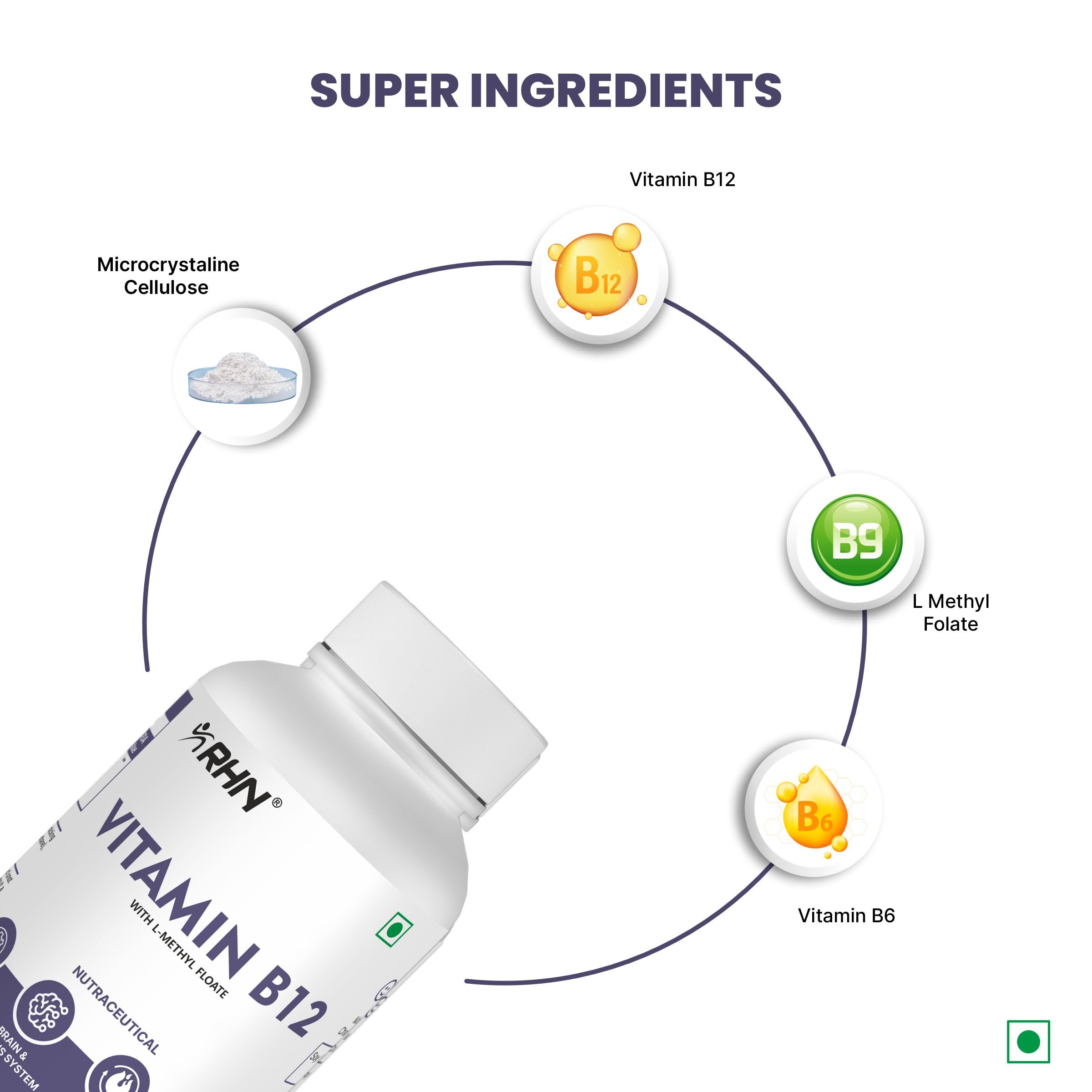 RHN Vitamin B12 (60 Tabs) — Amazon image 3