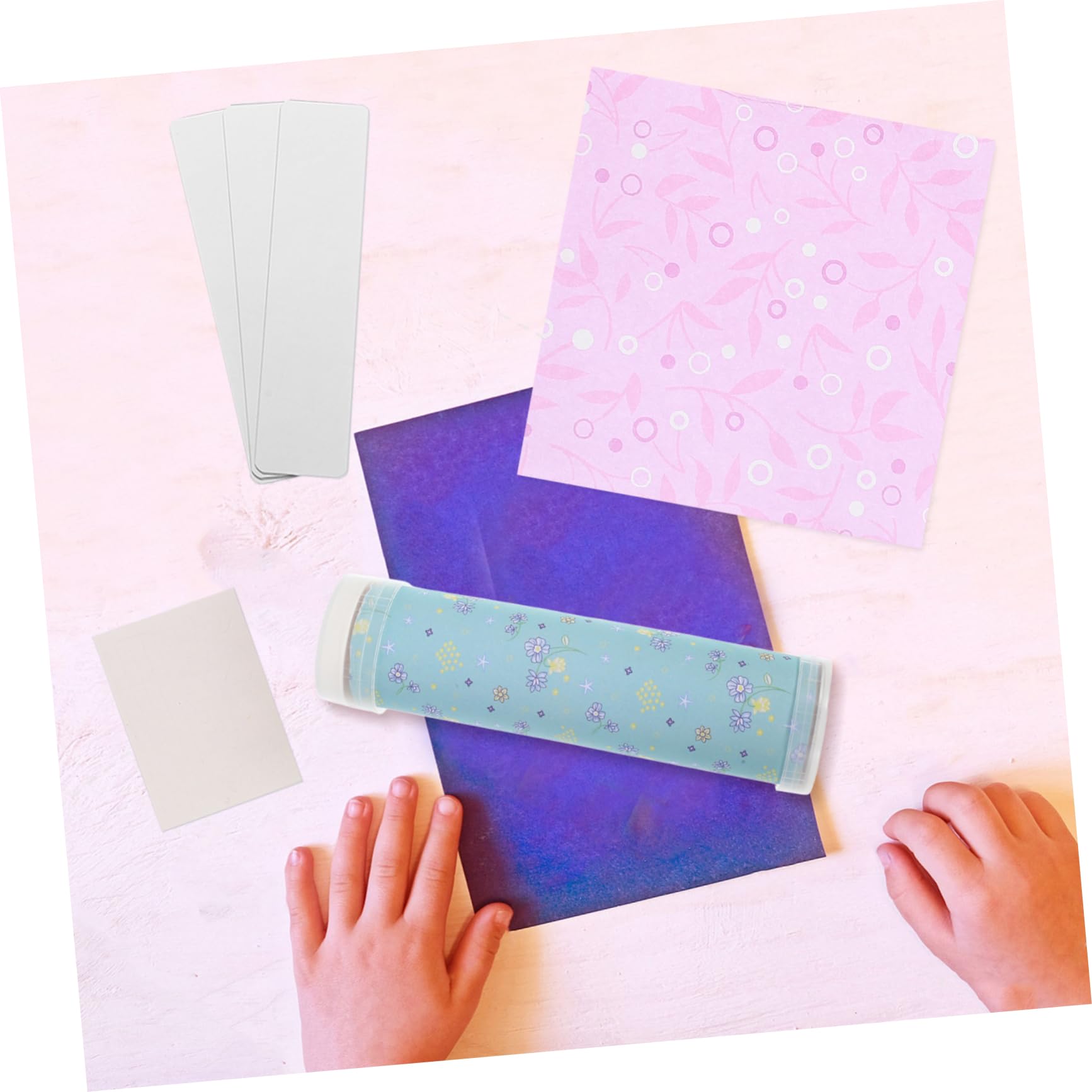 Toyvian Kaleidoskop Bastelset für Kinder, 5er Set DIY Experimentierkasten zum Selbermachen Lernspielzeug für Optik Physik Kreative Handarbeit für Kita Schule Geburtstag