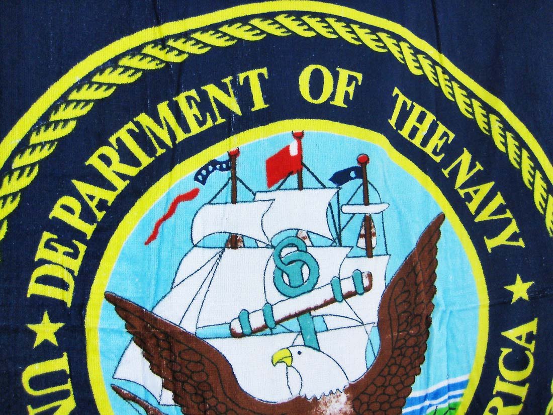 United States Navy Blue Beach Towel 60 x 30 USN