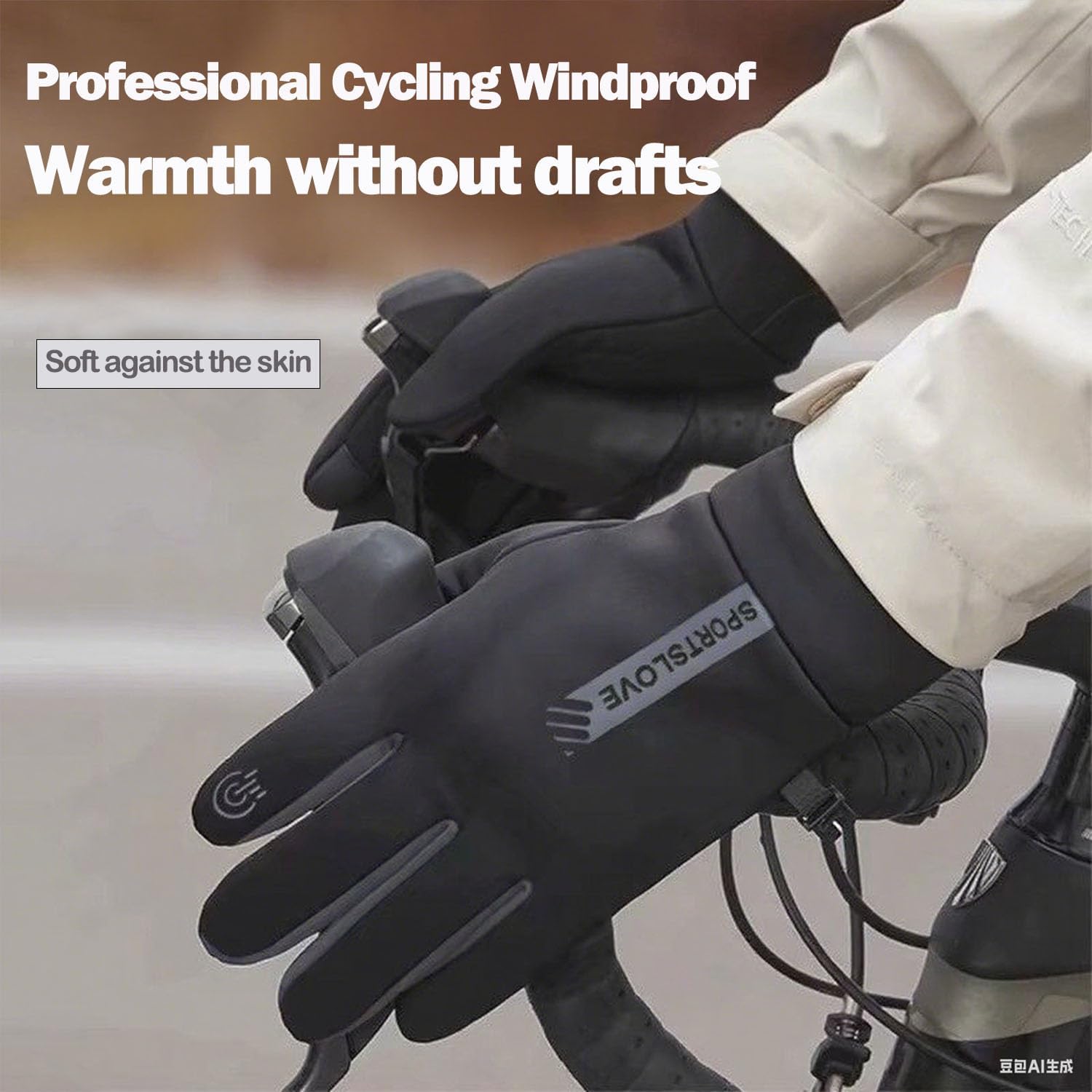 Women Winter Touch Screen Texting Phone Windproof Gloves Fleece Lined, Thick Warm Gloves, for Running Driving Cycling Hiking Biking Outdoor Sports Daily Work - Image 3