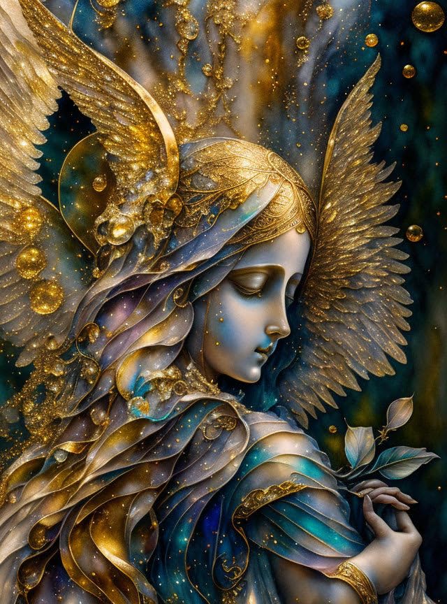 Toile Art Nouveau Angel pour mur vide grand poster aquarelle SERENDIPITP