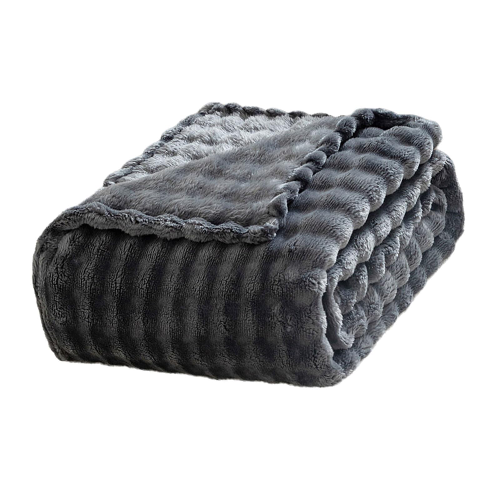 Tsophreniq Plushes Faux Rabbits Furs Blanket, Flannel Reversible Throw Blanket for Sofa Bed Couch 100x150cm Plushes