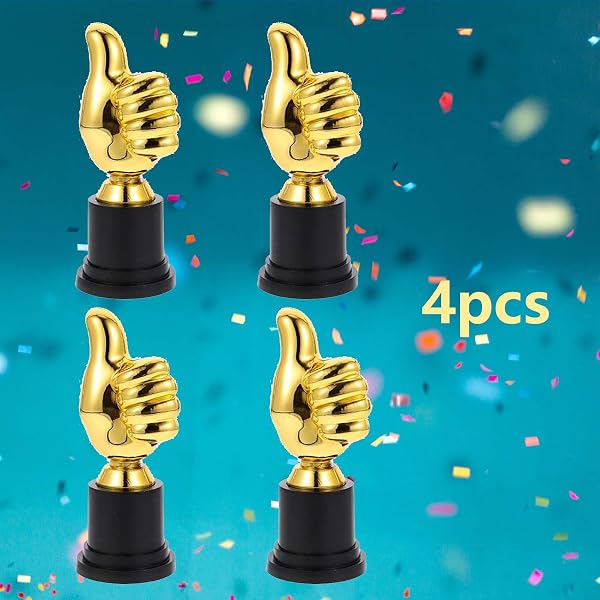 4 Pièces Trophees et Coupes, Trophée Bravo, Mini-Trophée Récompense Enfant, Trophées en Plastique Support Medaille, Trophée Personnalisé pour Diverses Compétitions Sportives, Récompenses, Fêtes - 5