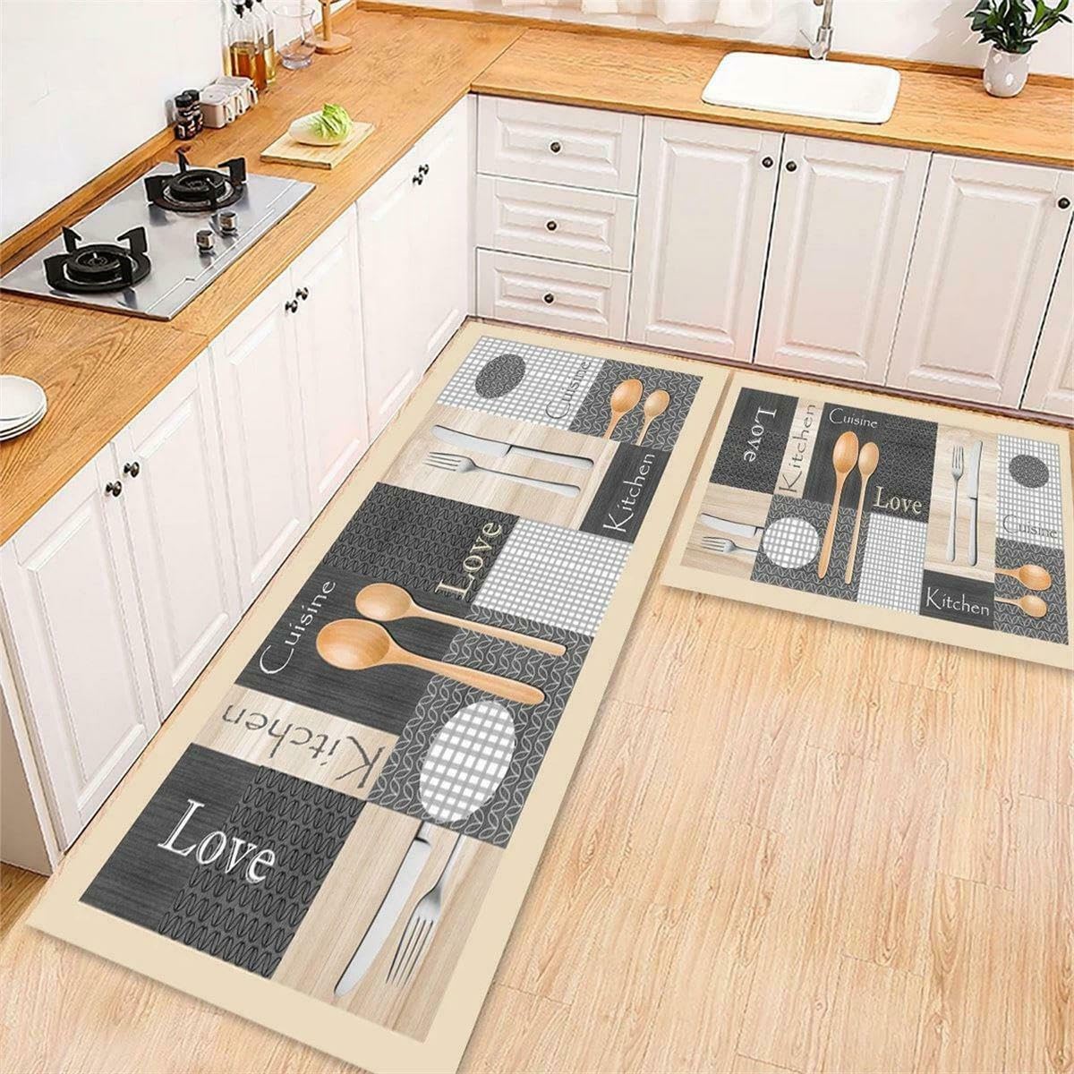 Anti Fatigue Kitchen Rug Sets 2 Piece Non Slip Kitchen Mats for Floor Cushioned Kitchen Rugs and Mats Waterproof Comfort Standing Mat Runner Rug Carpets for Kitchen Floor, Sink — Amazon image 20
