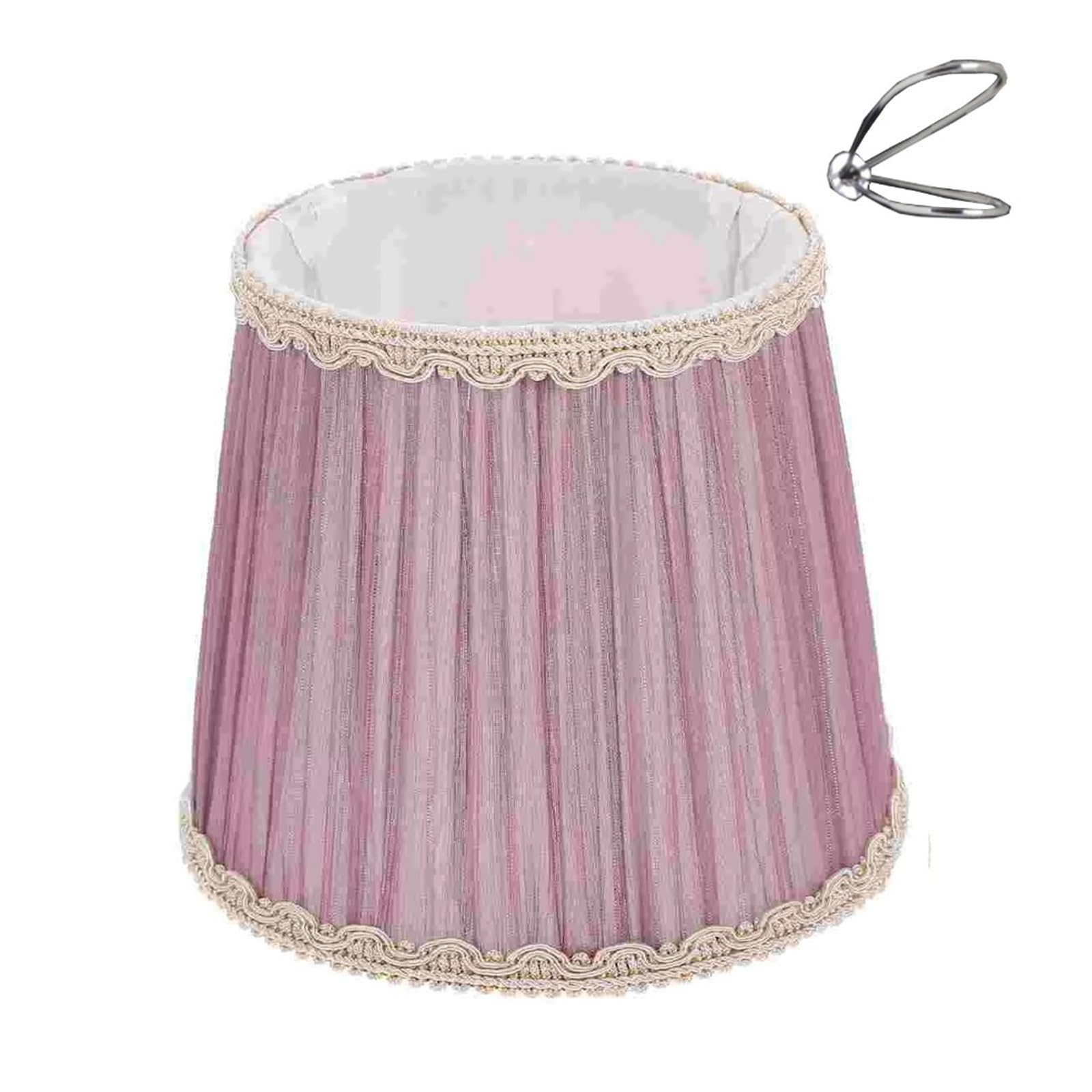 Luxemetals Purple Clip On Clip-On Cloth Lamp Shade For E14 Bulb(Purple Clip On)