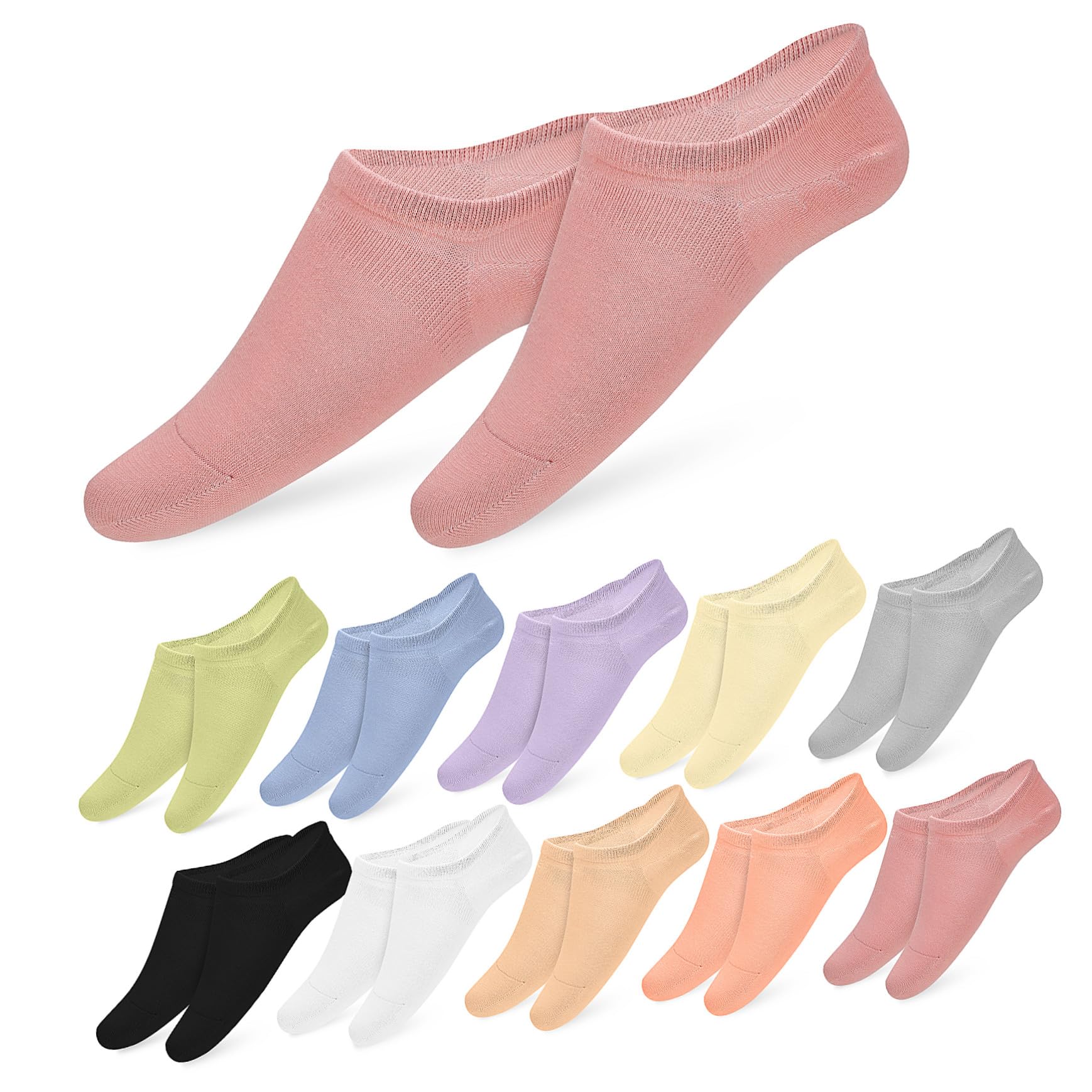 Uonlytech 12paia Calzini da Donna in Cotone Corti Traspiranti e Assorbenti alla Caviglia per Corsa