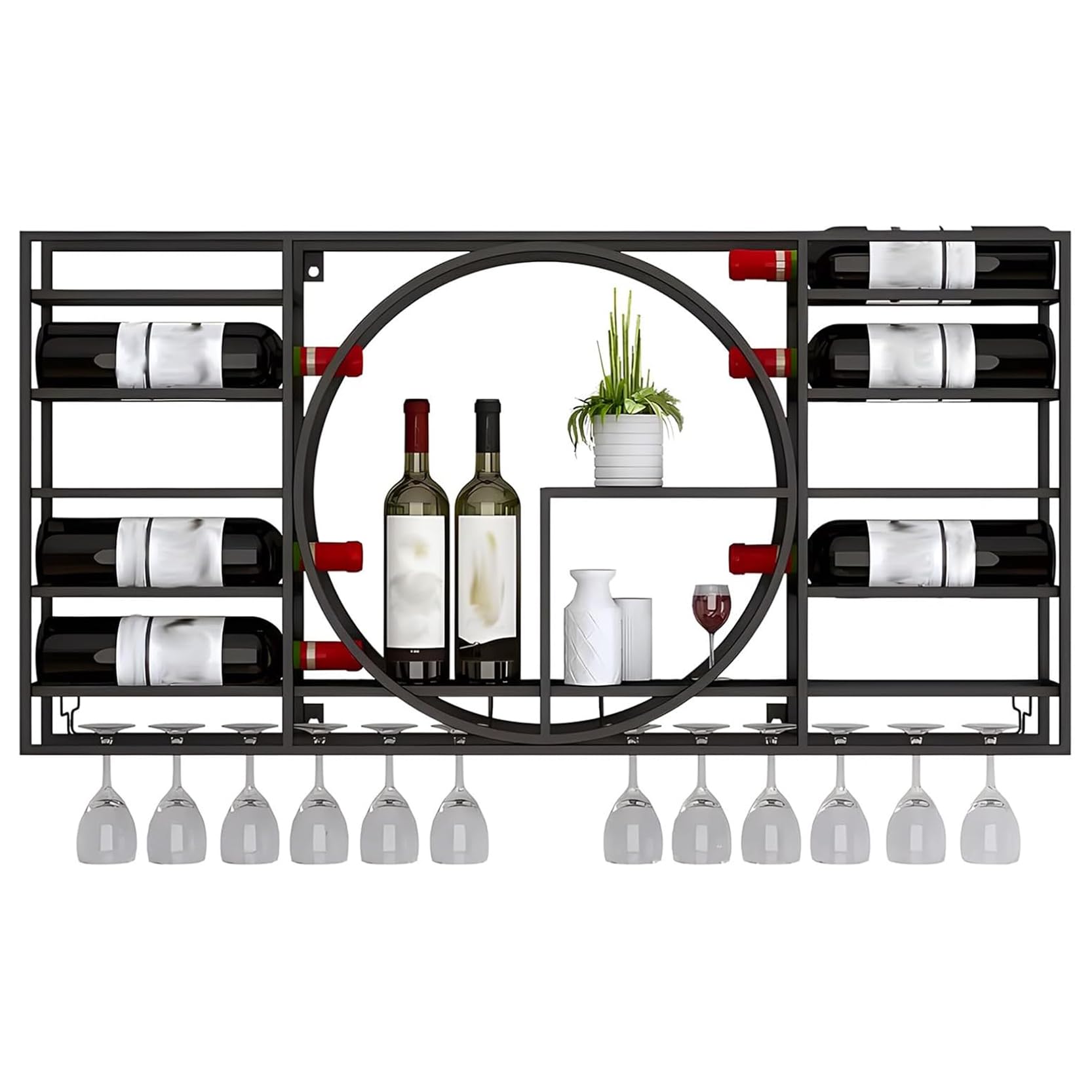 Casier à vin mural de bar avec étagères flottantes pour sublimer votre salle à manger