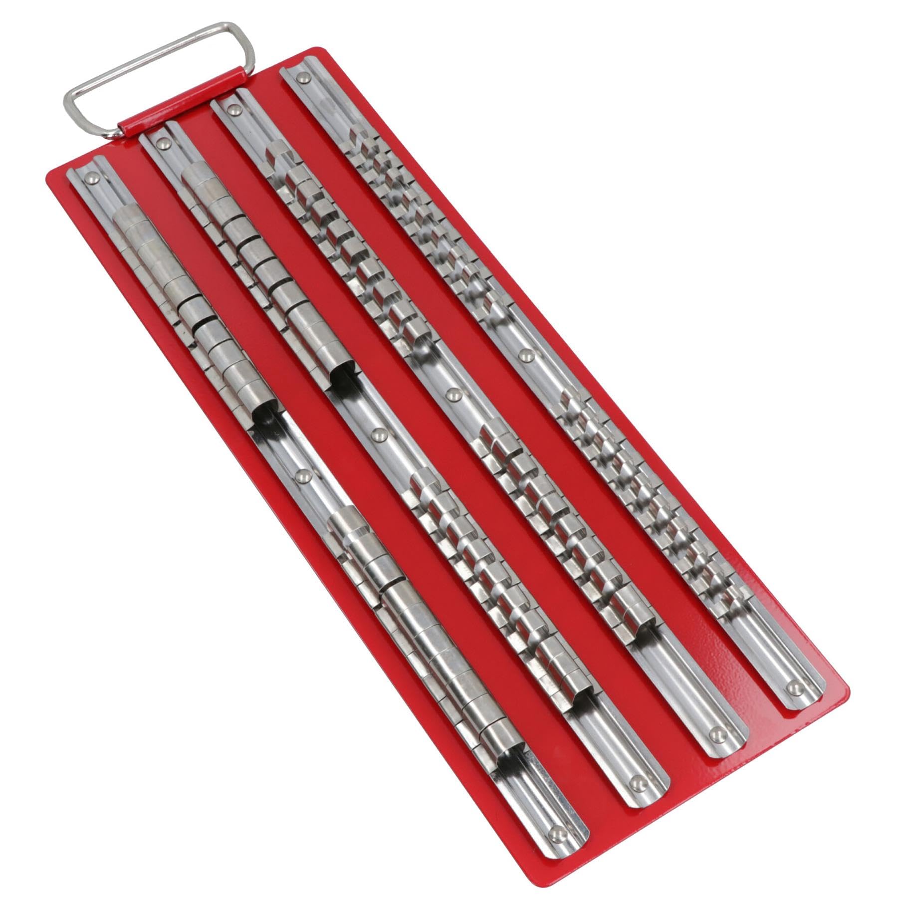 Rail rack de stockage pour douilles 1/4" 3/8" 1/2" LSR07 organisateur tiroir 80pc