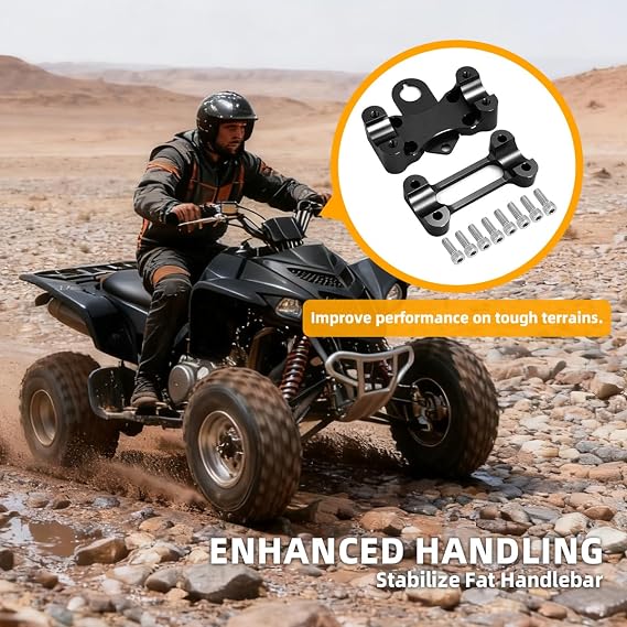 Motorcycle Fat 11/8 Handlebar Riser Handle Bar Clamp Conversion Mount Kit | for Yamaha Banshee YFZ350 YFZ 350 1987-2006 Fixing Block Accessories