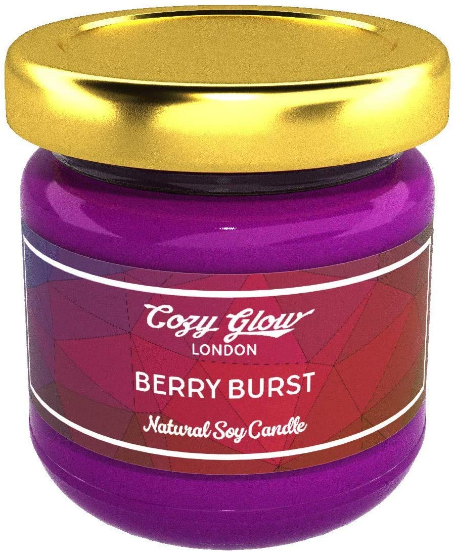 Grande bougie de soja Cozy Glow Berry Burst parfum fruits rouges maison