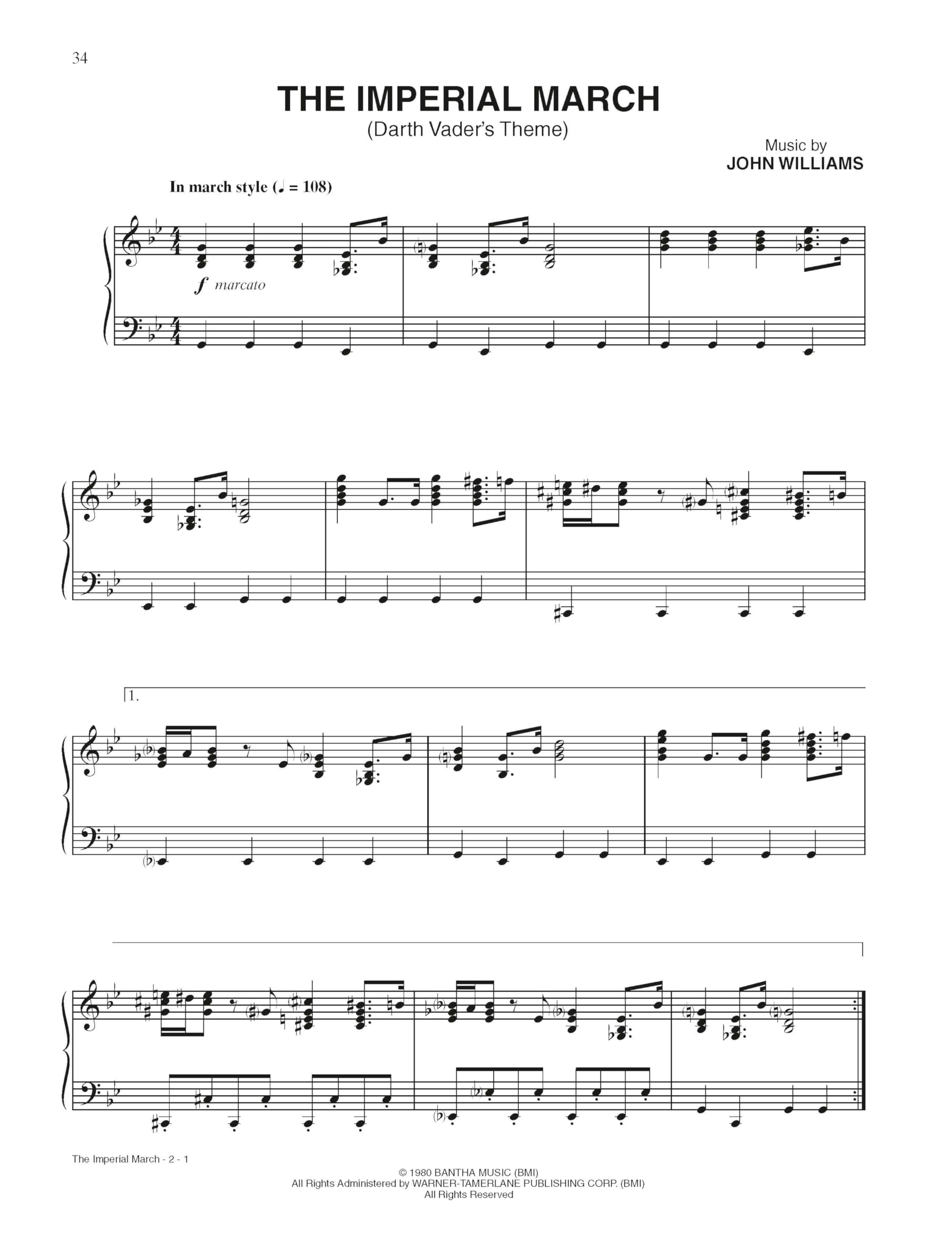 Star Wars: A Musical Journey Espisodes I-VI: Piano Solos