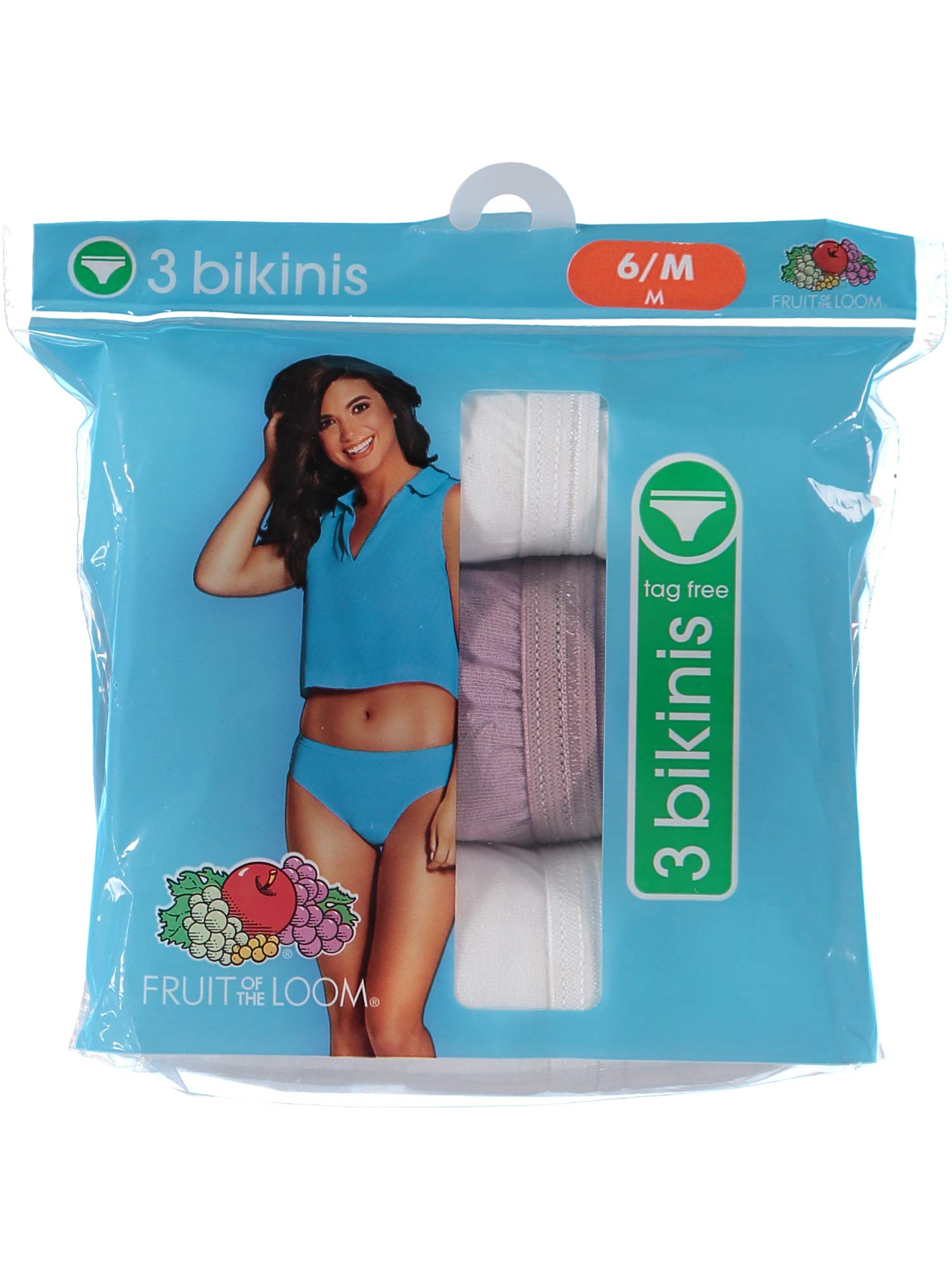 Fruit of the Loom Damskie majtki hipsterskie z niskim stanem, 3 szt